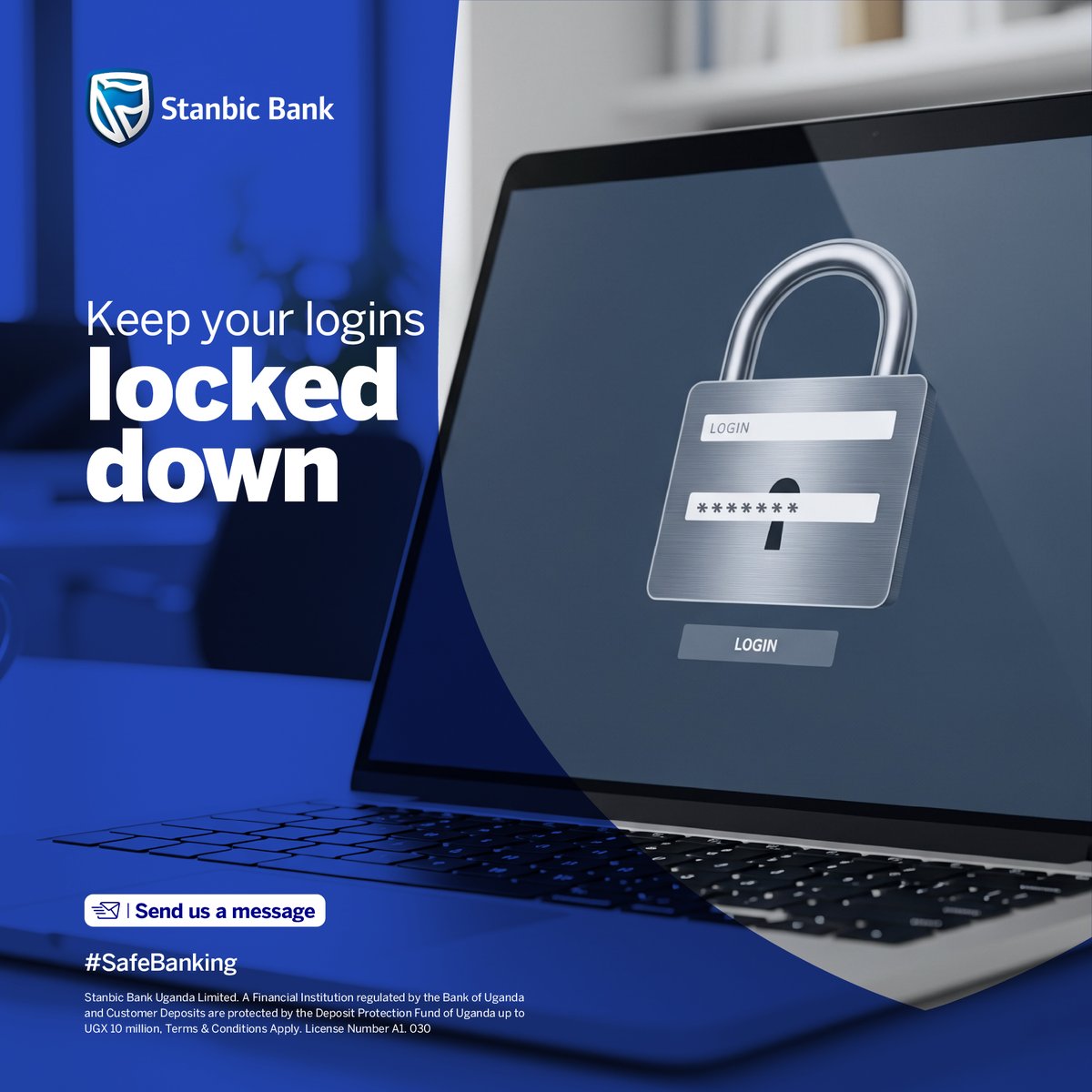 Never save your bank login details on browsers, notepads, emails, or as phone contacts. 
#SafeBanking