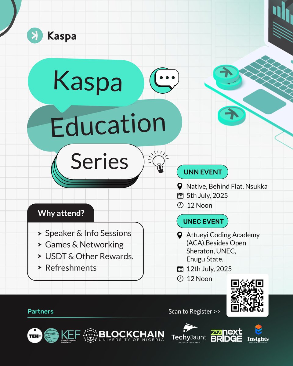 themadgeniuslab's tweet photo. Today I learnt about Proof of Work (PoW) — the backbone of Bitcoin and Kaspa's security.
Miners compete to solve puzzles 🧩
The winner adds a block and earns rewards 💰
This keeps the network secure, decentralized, and trustless 🔒⚡
@kaspa_naija @0x_ObinnaNwafor @Kamtochukwu0 https://t.co/jBkiTIqec4