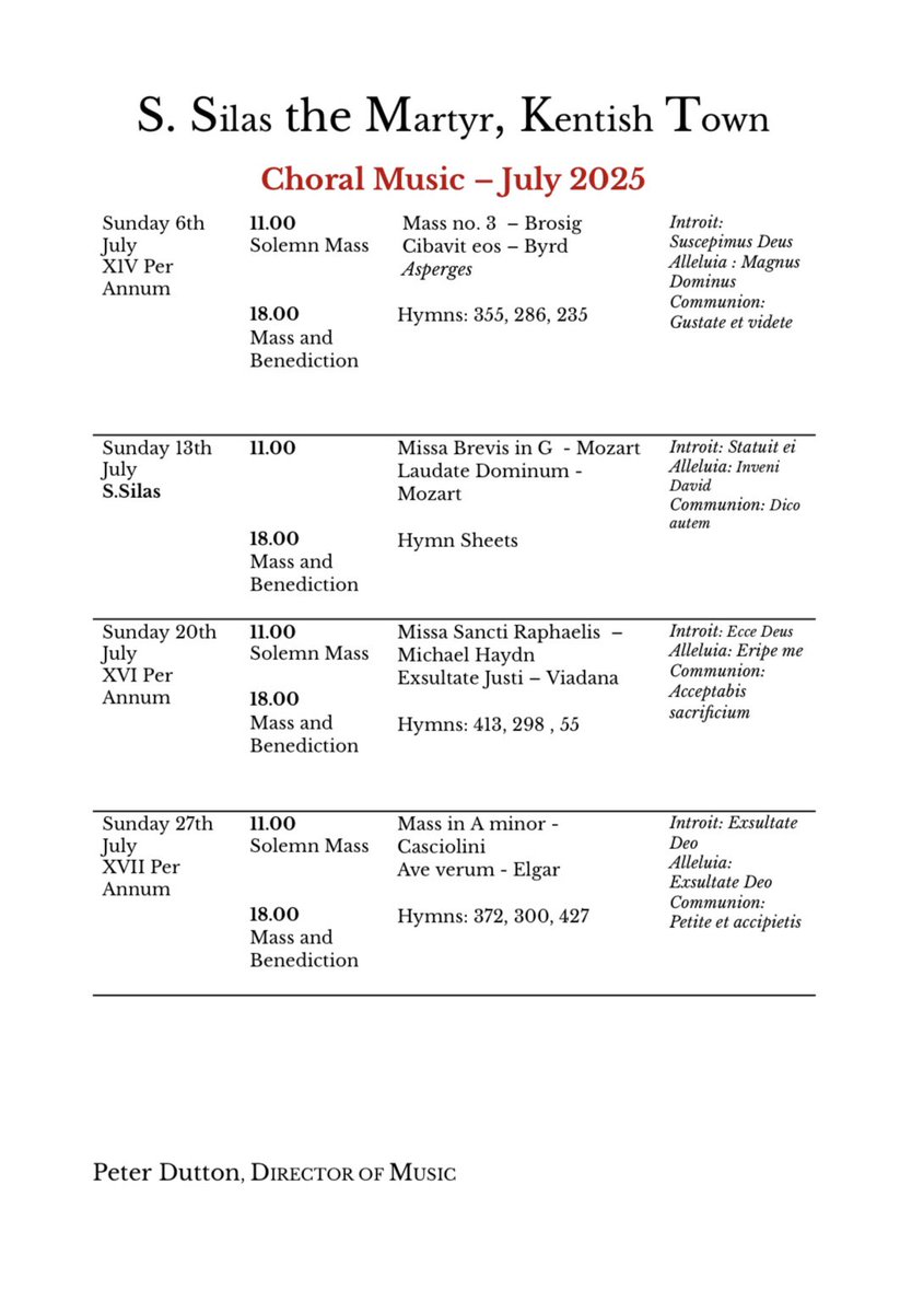 July’s Music List!