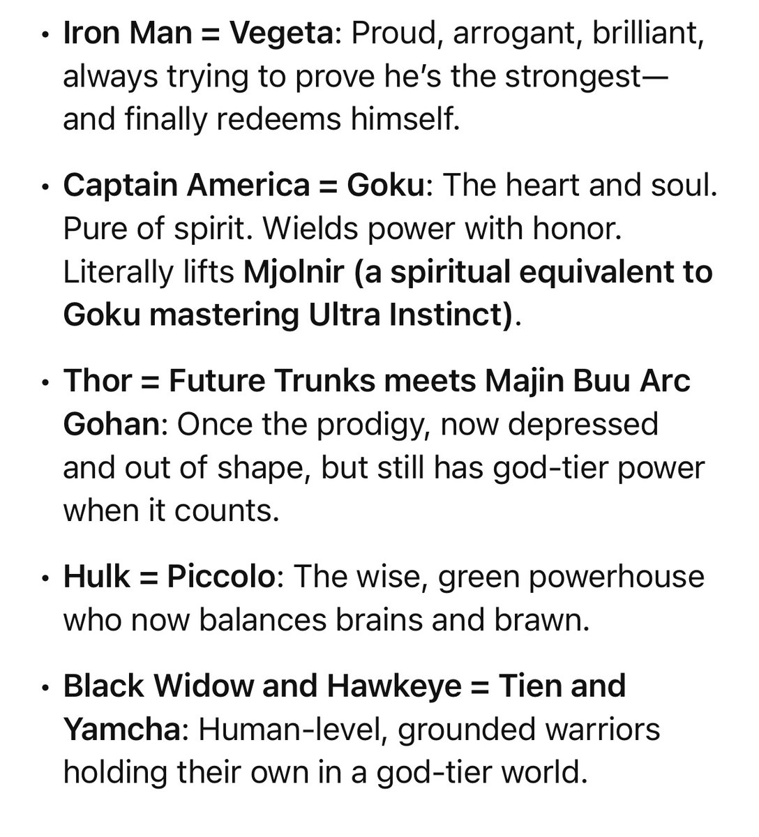I asked ChatGPT to explain Avengers Endgame using DBZ terms. This is the only part I care about 🤣🤣