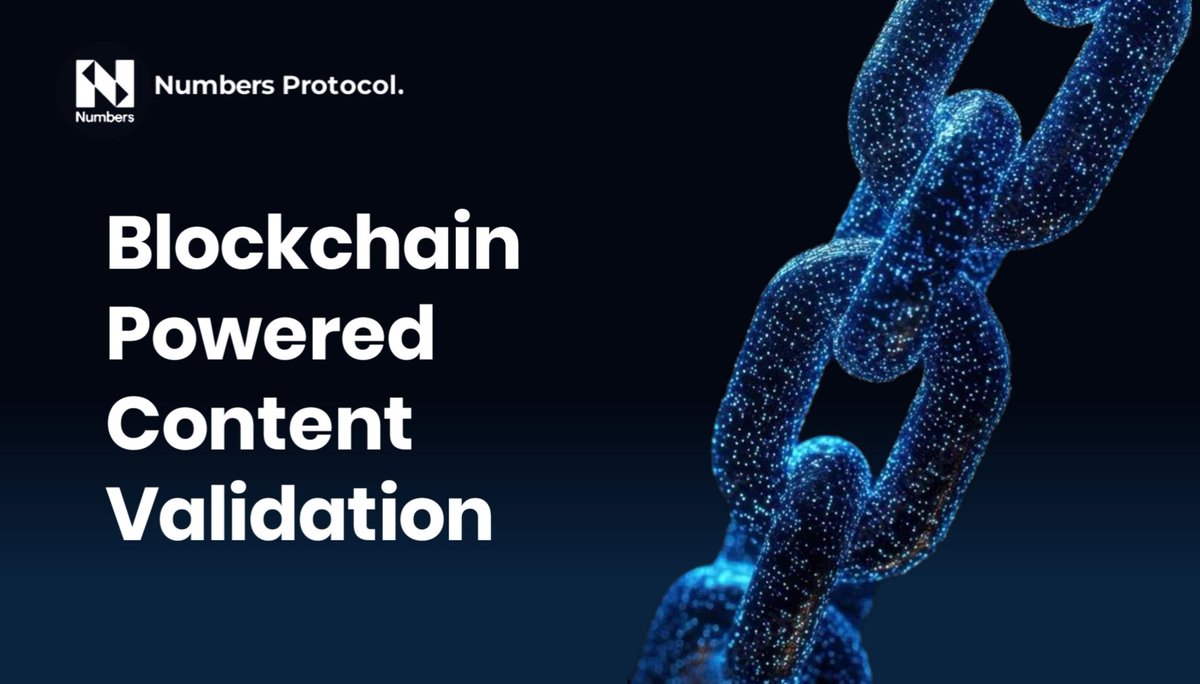 La_king001's tweet image. Misinformation meets its match.

 @numbersprotocol blockchain tech puts proof on-chain, making content trustworthy and authentic

#Web3 #OnChainProof #Contentverification $NUM
#Numbersprotocol