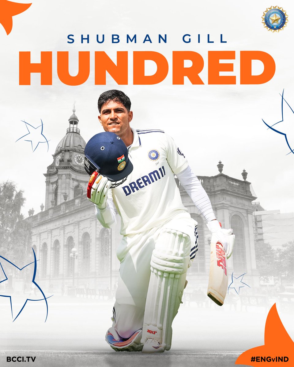2⃣6⃣9⃣ in the first innings 🙌

💯 and going strong in the second innings 👏

Brilliant stuff from captain Shubman Gill in Birmingham! 🫡 🫡

He becomes only the third #TeamIndia captain to score hundreds in both the innings of a Test 👍 👍

Updates ▶️ bit.ly/ENGvIND-2ndTES…