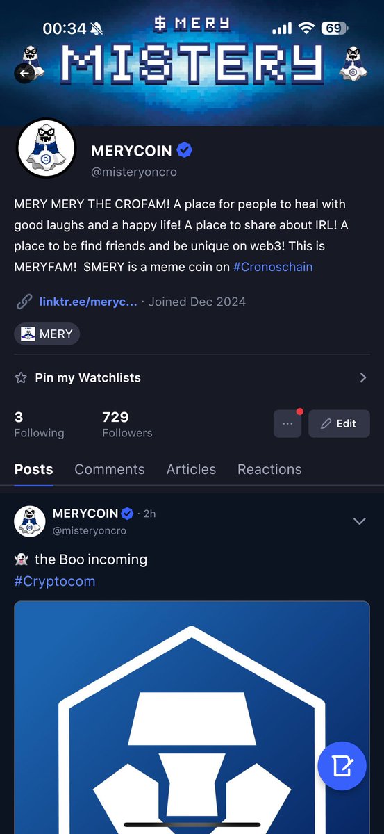 MERYCOIN ๐ป $MERY live on Crypto.com (@misteryoncro) on Twitter photo $MERY is getting more popular on <a href="/CoinMarketCap/">CoinMarketCap</a>
And it keeps getting better ๐ป๐ป๐ป๐ป
#Cryptocom #Crofam #Coinmarketcap $MERY is getting more popular on <a href="/CoinMarketCap/">CoinMarketCap</a>
And it keeps getting better ๐ป๐ป๐ป๐ป
#Cryptocom #Crofam #Coinmarketcap
