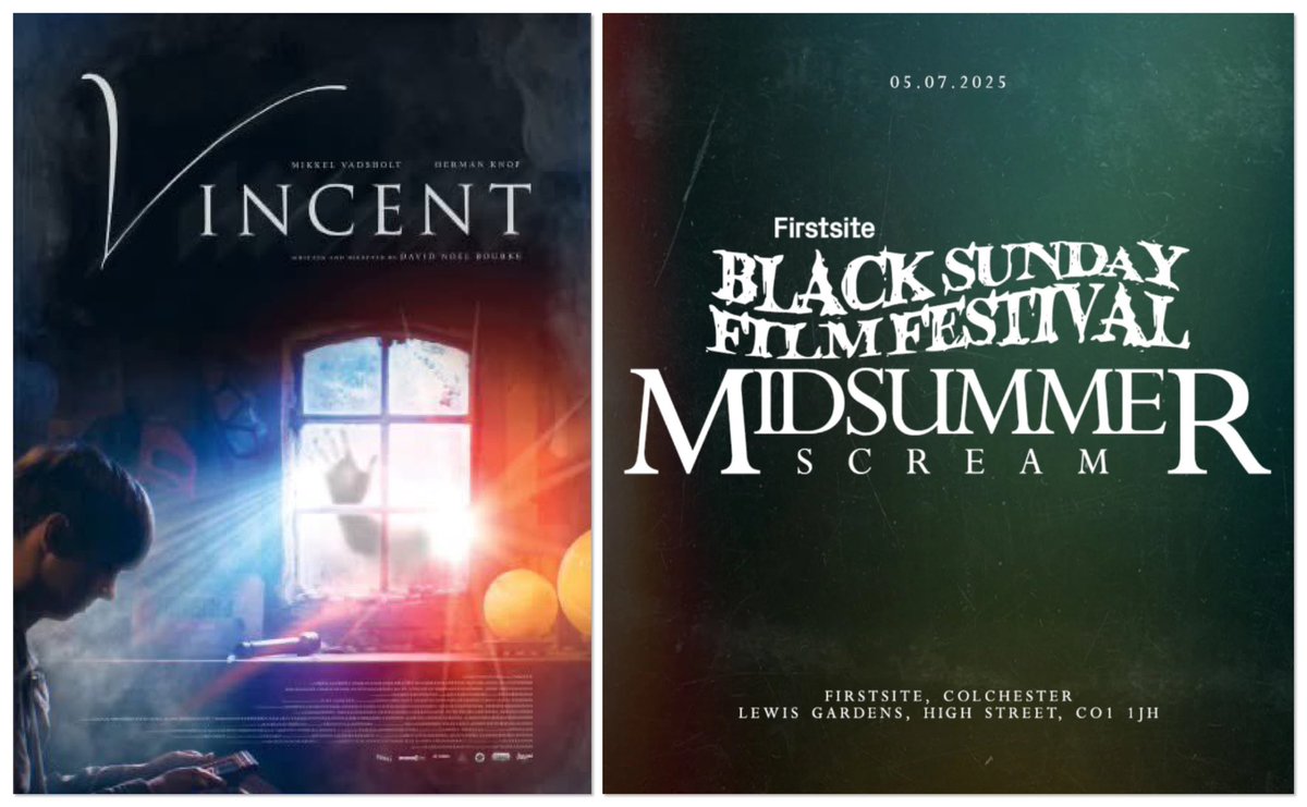 Philip Rogers (@rogersphilip101) on Twitter photo Continuing the <a href="/BlackSunday_FF/">Black Sunday Film Festival 💀</a> at the Firstsite Cinema in Colchester & great to see ‘Dolos ‘ from local filmmaker James Fletcher followed by the brilliant fantasy film <a href="/TheVincentMovie/">VINCENT - A New Nordic Feature</a> from director David Noel Bourke
#BSFFMidsummerScream #VincentTheMovie Continuing the <a href="/BlackSunday_FF/">Black Sunday Film Festival 💀</a> at the Firstsite Cinema in Colchester & great to see ‘Dolos ‘ from local filmmaker James Fletcher followed by the brilliant fantasy film <a href="/TheVincentMovie/">VINCENT - A New Nordic Feature</a> from director David Noel Bourke
#BSFFMidsummerScream #VincentTheMovie
