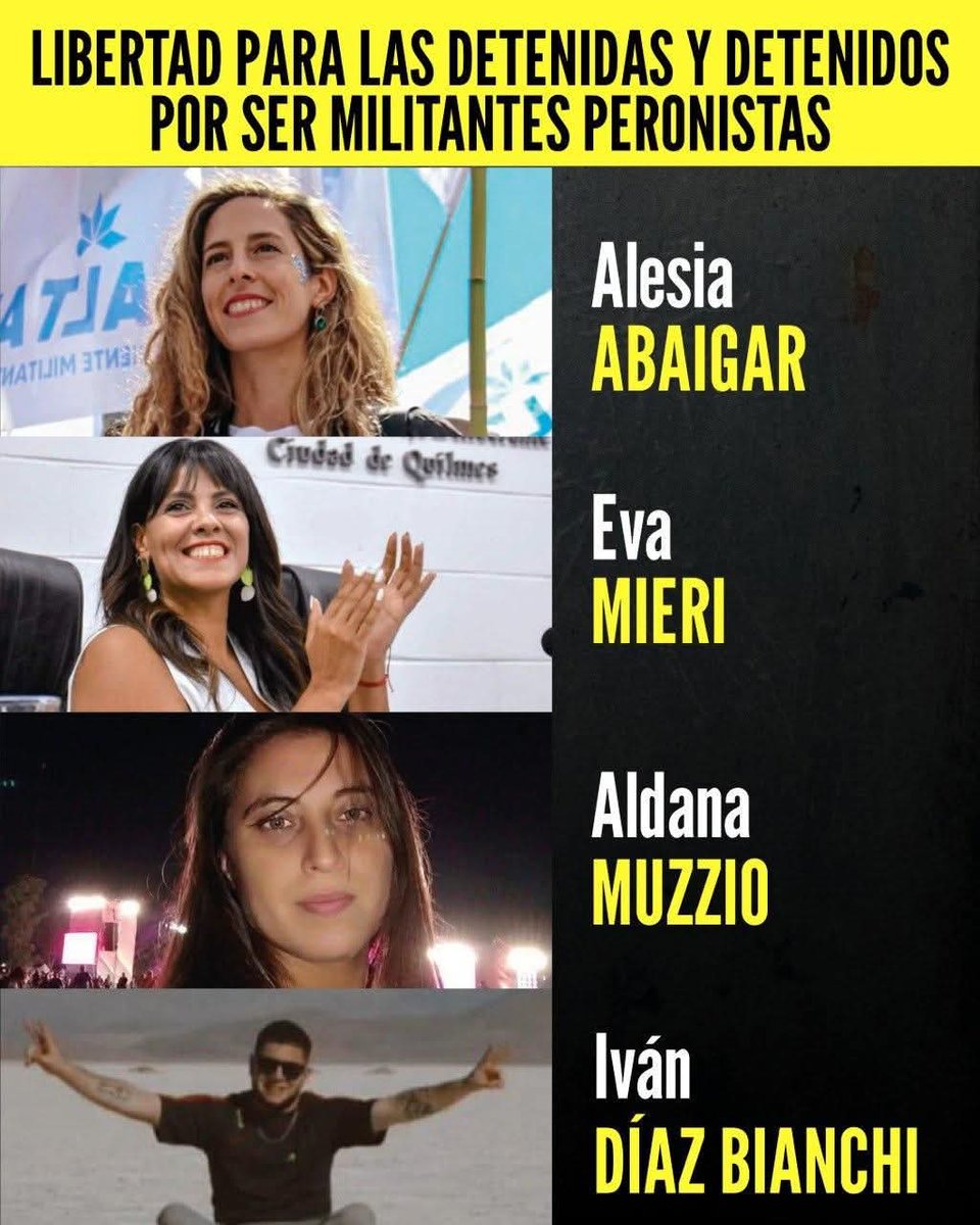 <a href="/CFKArgentina/">Cristina Kirchner</a> Cristina sos música en este día frío🎵🎶❤️❤️🇦🇷 🇦🇷 
Liberen al pibe y a las pibas, cachivache