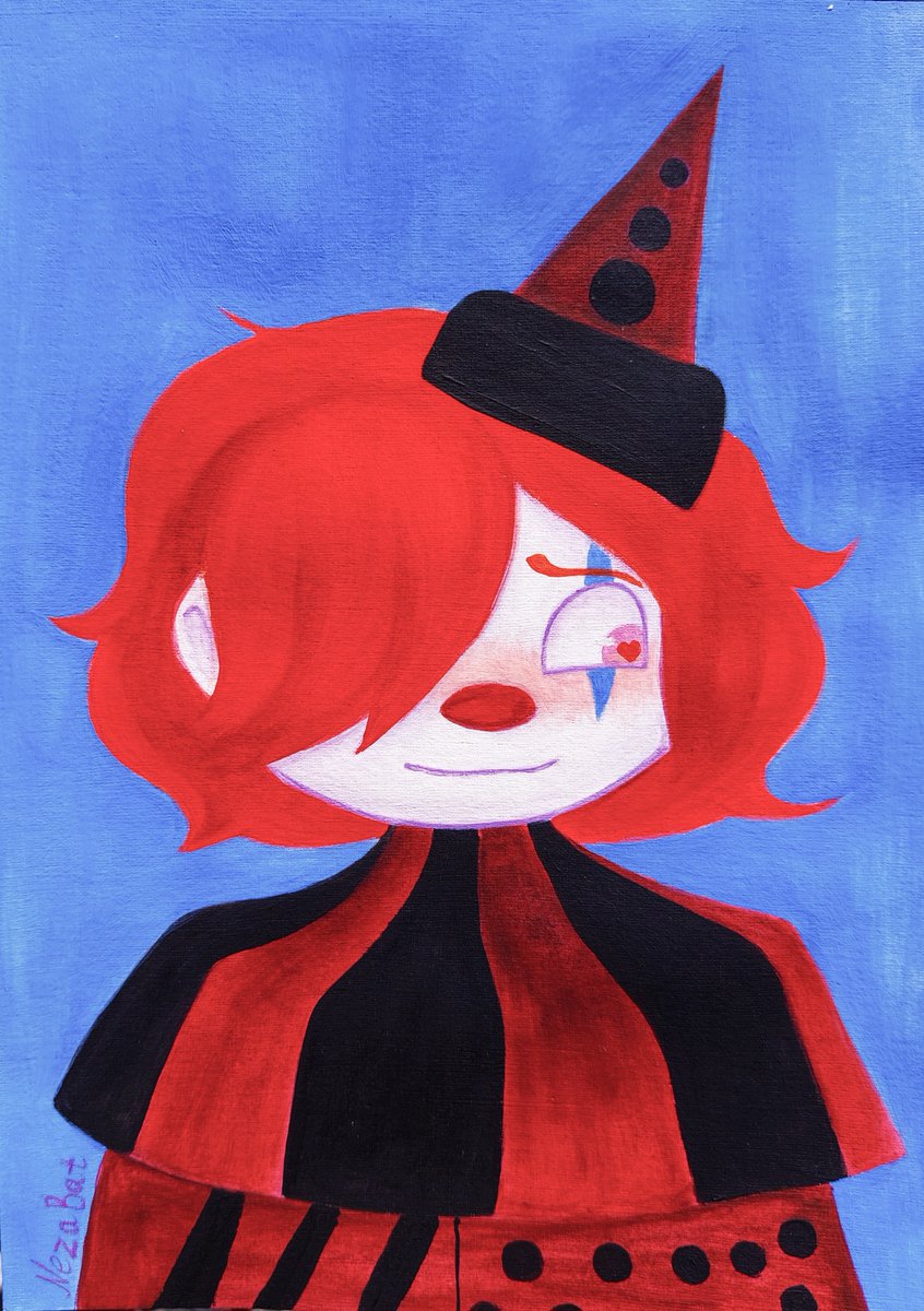 BatNeza's tweet photo. My first attack on #artfight2025 !

The work was painted with gouache and acrylic paints on watercolor paper :3
 
/ I almost got burned in the sun while photographing the work, lol https://t.co/riAipjKn1O
