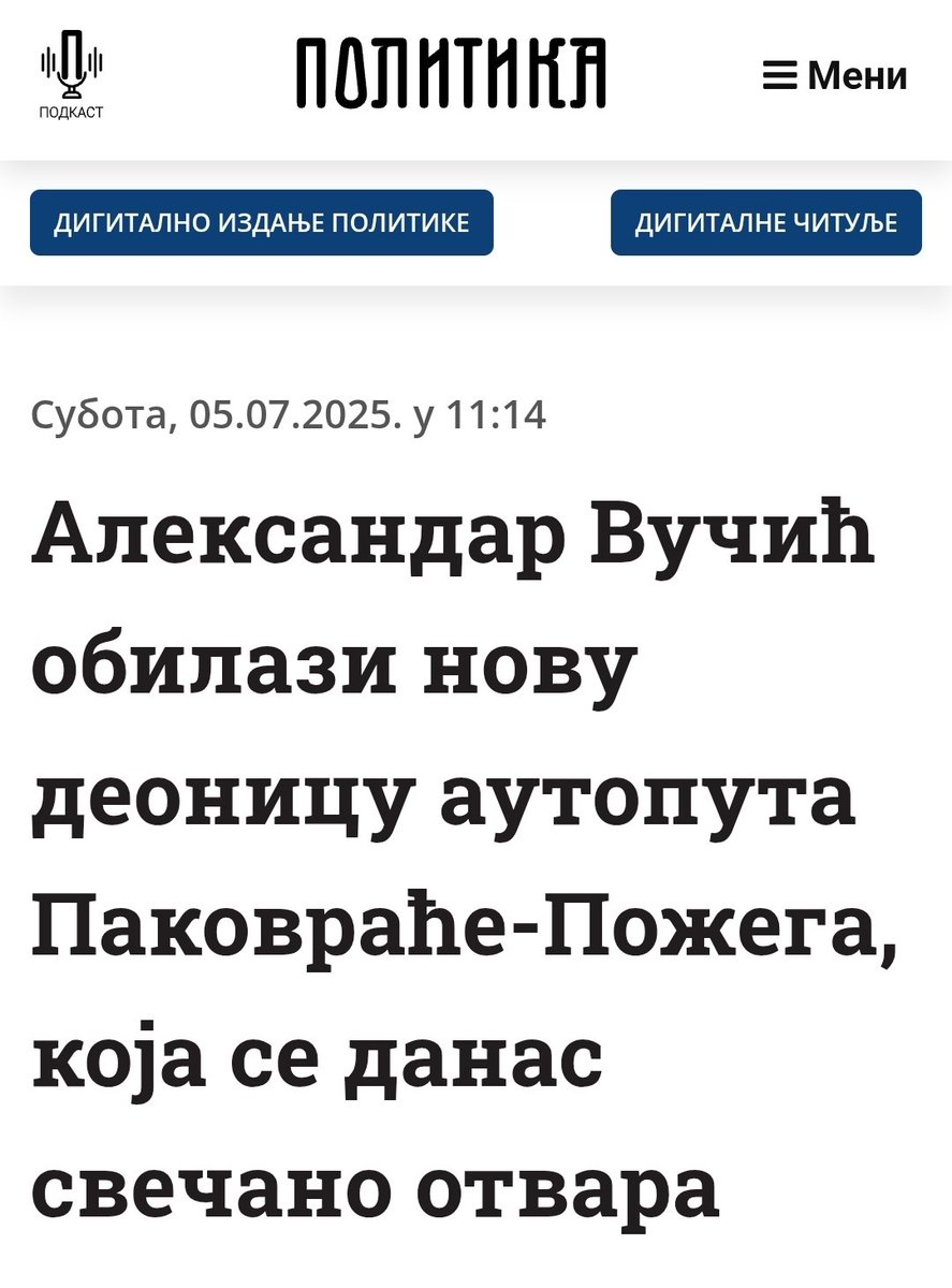 aca šiptar dosta simbolično otvara deonicu autoputa i sporni tunel na isti dan kada je pre godinu dana otvorena i železnička stanica u novom sadu