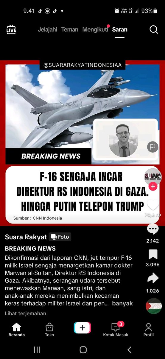 Nih dah dimulai israel pastinya akan serang target yg terdekat dulu.
<a href="/prabowo/">Prabowo Subianto</a>