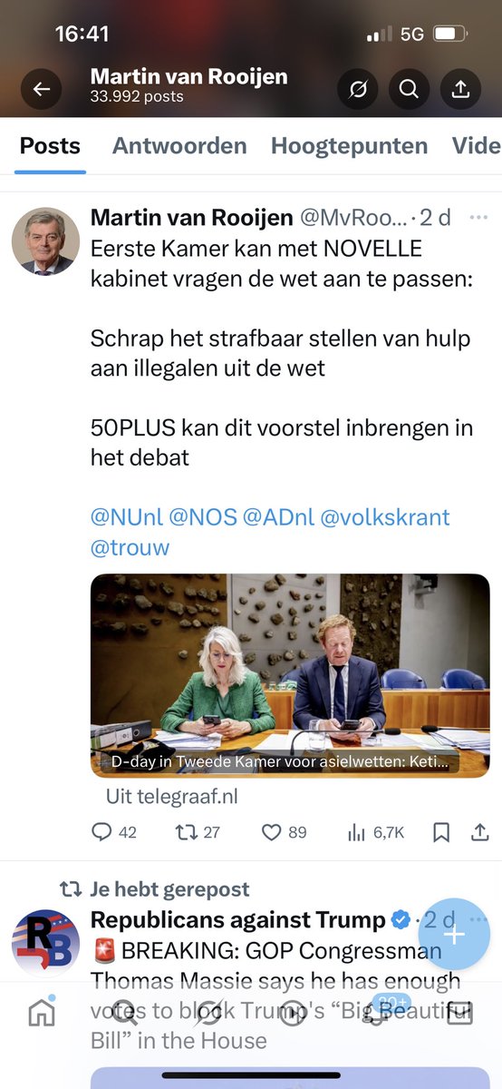 ⁦<a href="/cdavandaag/">CDA</a>⁩  
50PLUS Senator Martin van Rooijen kondigde 3 juli al aan:

NOVELLE vragen aan het kabinet in Senaat om strafbare hulp uit amendement te halen 

⁦<a href="/NUnl/">NU.nl</a>⁩ ⁦<a href="/NOS/">NOS</a>⁩ ⁦<a href="/telegraaf/">De Telegraaf</a>⁩
⁦<a href="/ADnl/">AD.nl</a>⁩ ⁦<a href="/volkskrant/">de Volkskrant</a>⁩ ⁦<a href="/nrc/">NRC</a>⁩ ⁦<a href="/trouw/">Trouw</a>⁩ ⁦