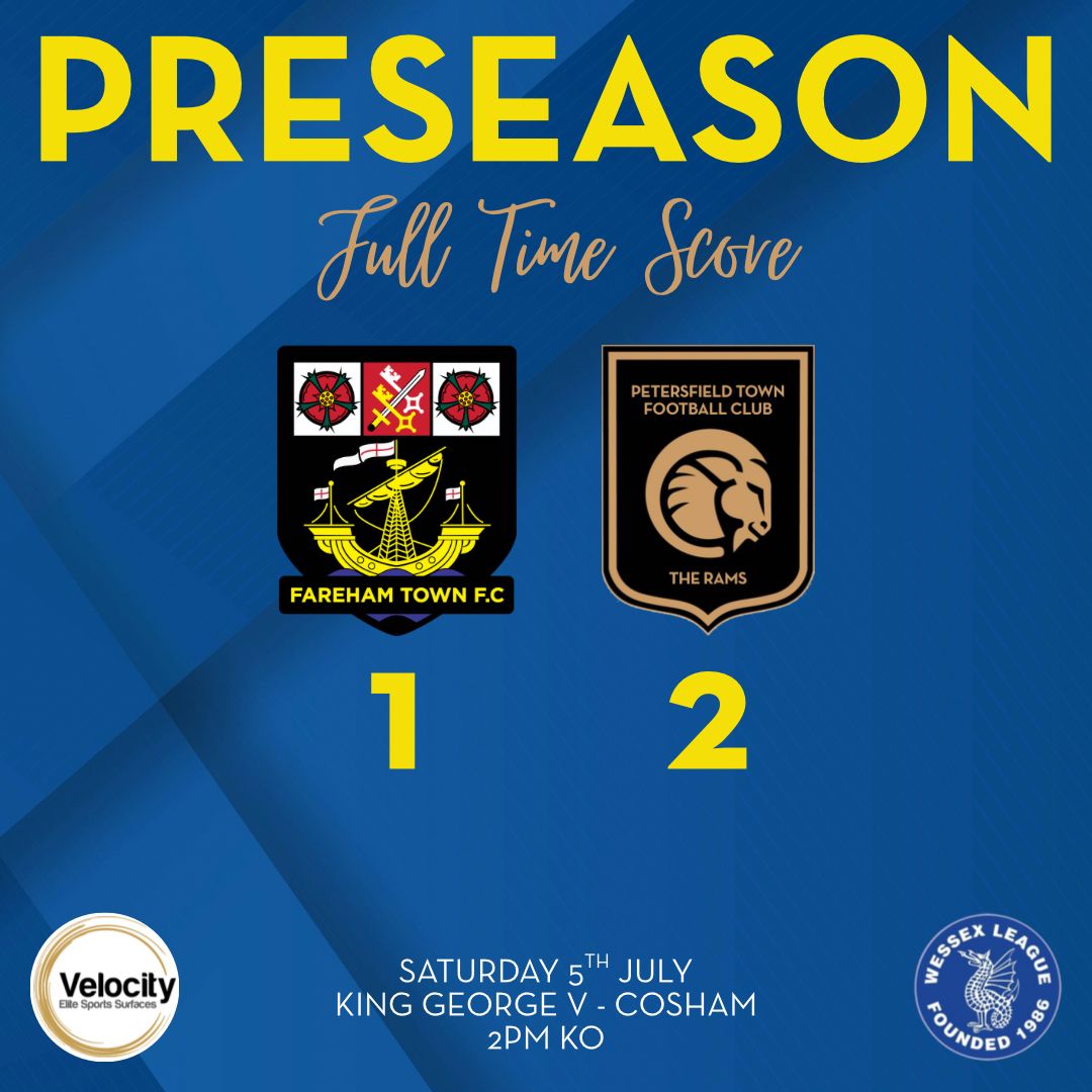 ⏱️ | 𝙁𝙐𝙇𝙇 𝙏𝙄𝙈𝙀

Fareham Town 1-2 The Rams

First 90 minutes done and a win to start us off. Rams goals from Miles Everett &amp; Harrison Cable.

#uptherams