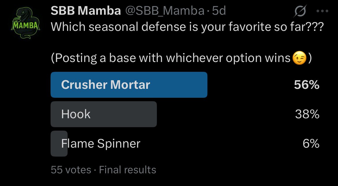 Crusher Mortar Base as requested🔥

Legends League Base

CC: 3 Ice Golems &amp; 10 Archers

Base: link.clashofclans.com/en?action=Open…

SBB: discord.gg/SyndicateBB