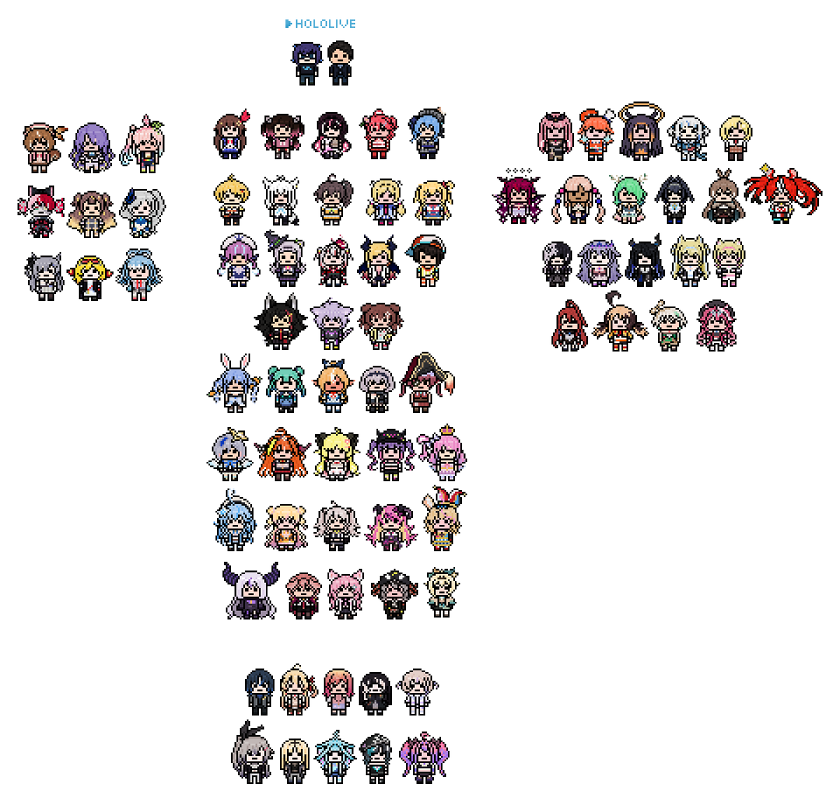 Chronicle233's tweet image. #hololive #holoart 
EVERYONE IS HERE