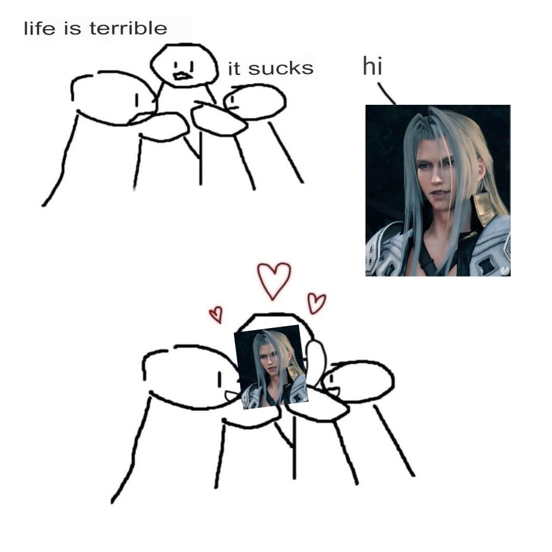 Life is better when Sephiroth is around 🥹✌️✨️