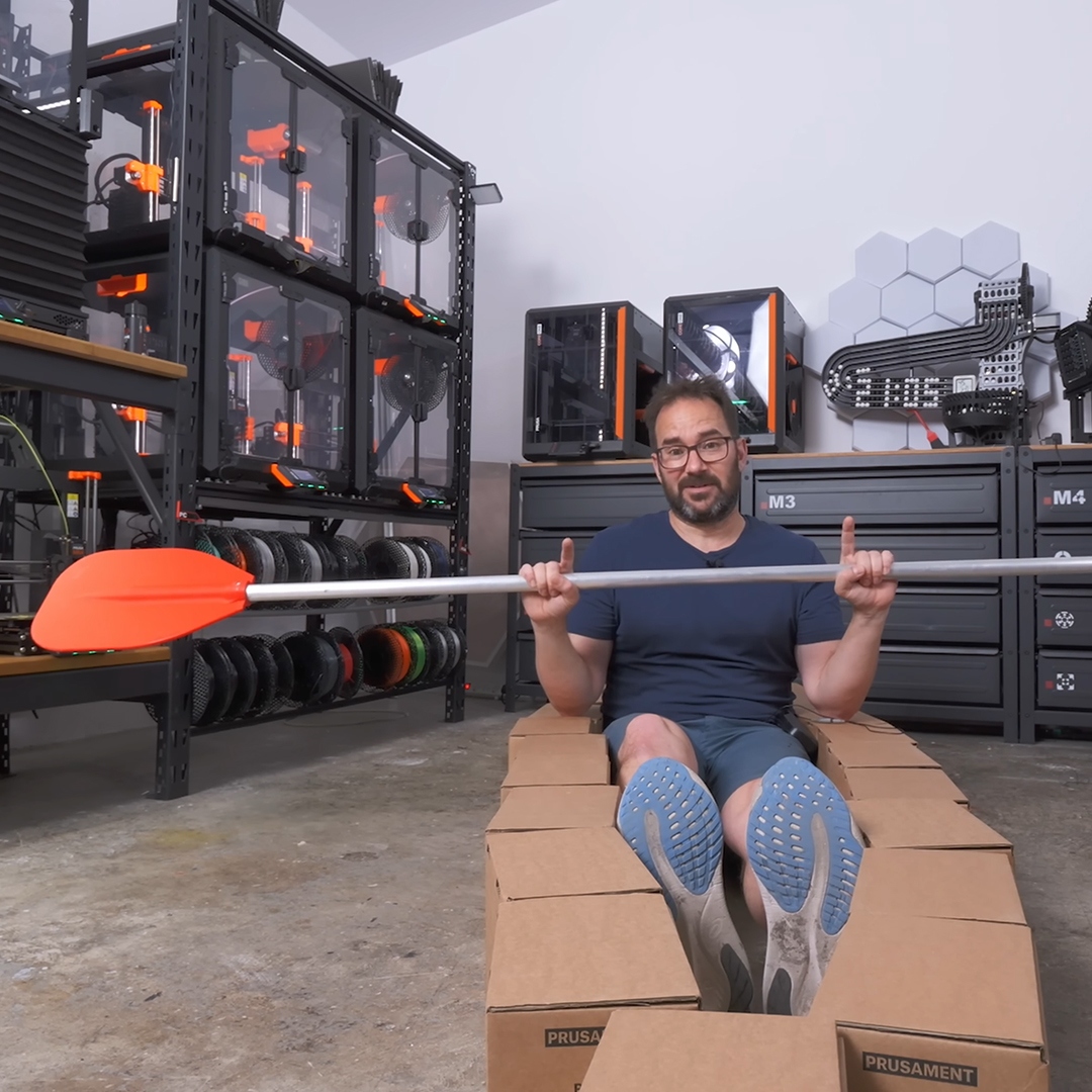 Prusa3D's tweet image. Ivan Miranda @adnarimnavi pushed his giant treadmill 3D printer to the limit and 3D printed a full-size kayak in under 24 hours. 🛶🤯 With clever upgrades, thermal challenges, and a bittersweet maiden voyage, watch it all happen in his video! 🎥youtu.be/9DpMkYDCq9Y