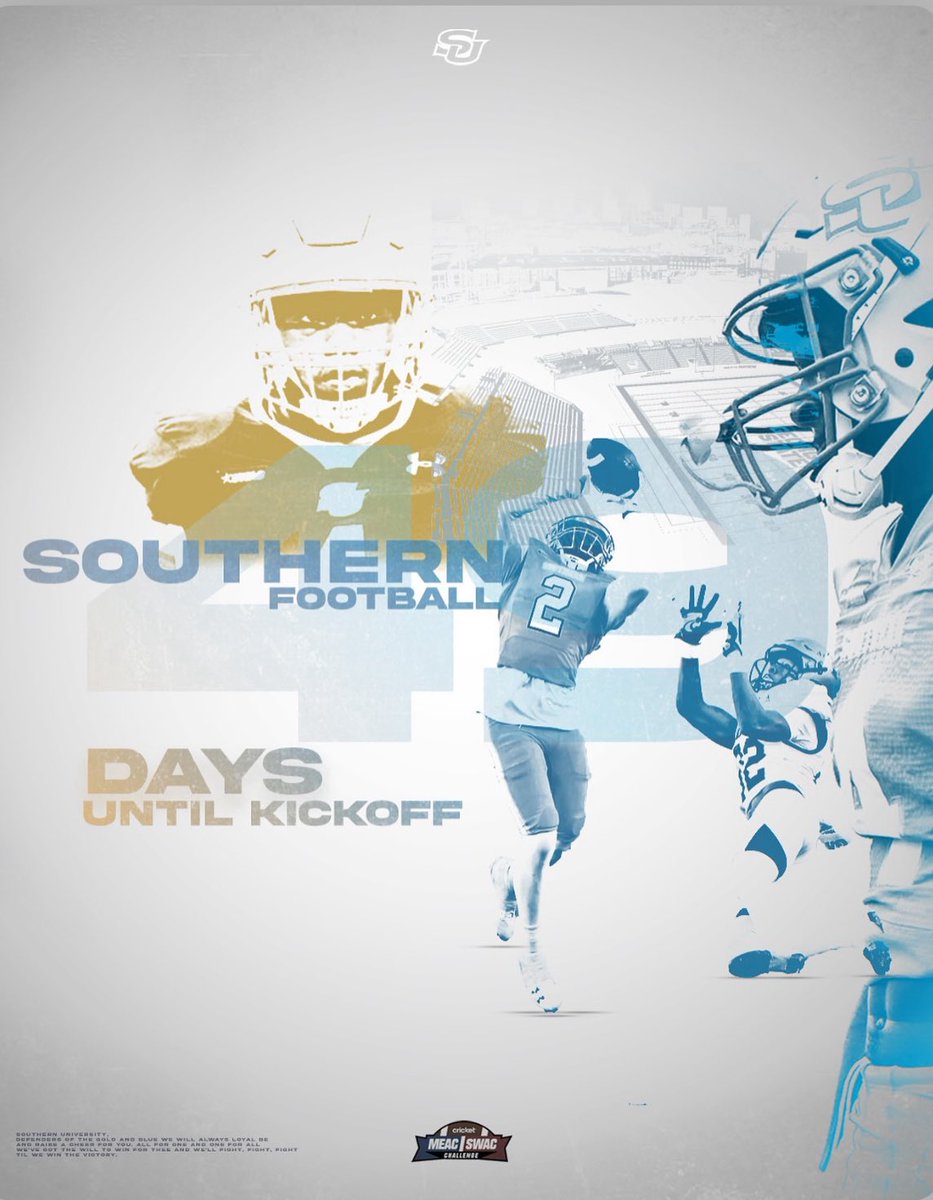 Kickoff is getting closer

49 days until the Jaguars take the field in Atlanta to open the season against North Carolina Central! 🐆🏈

Grab your tickets 
🎟️ bit.ly/4kk6yFK

#GoJags | #SouthernIsTheStandard | #ProwlOn | #BeyondTheStandard 🐆