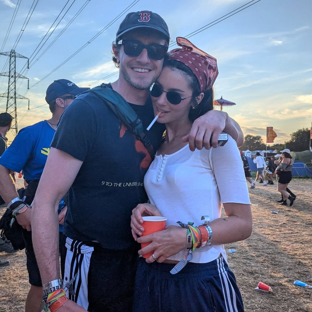 Paul Mescal at Glastonbury last week with Fred Hechinger and Gracie Abrams (via @.killiancoyle on ig)