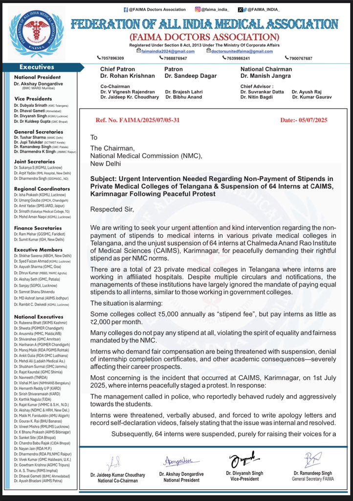 FAIMA Doctors Association tweet media