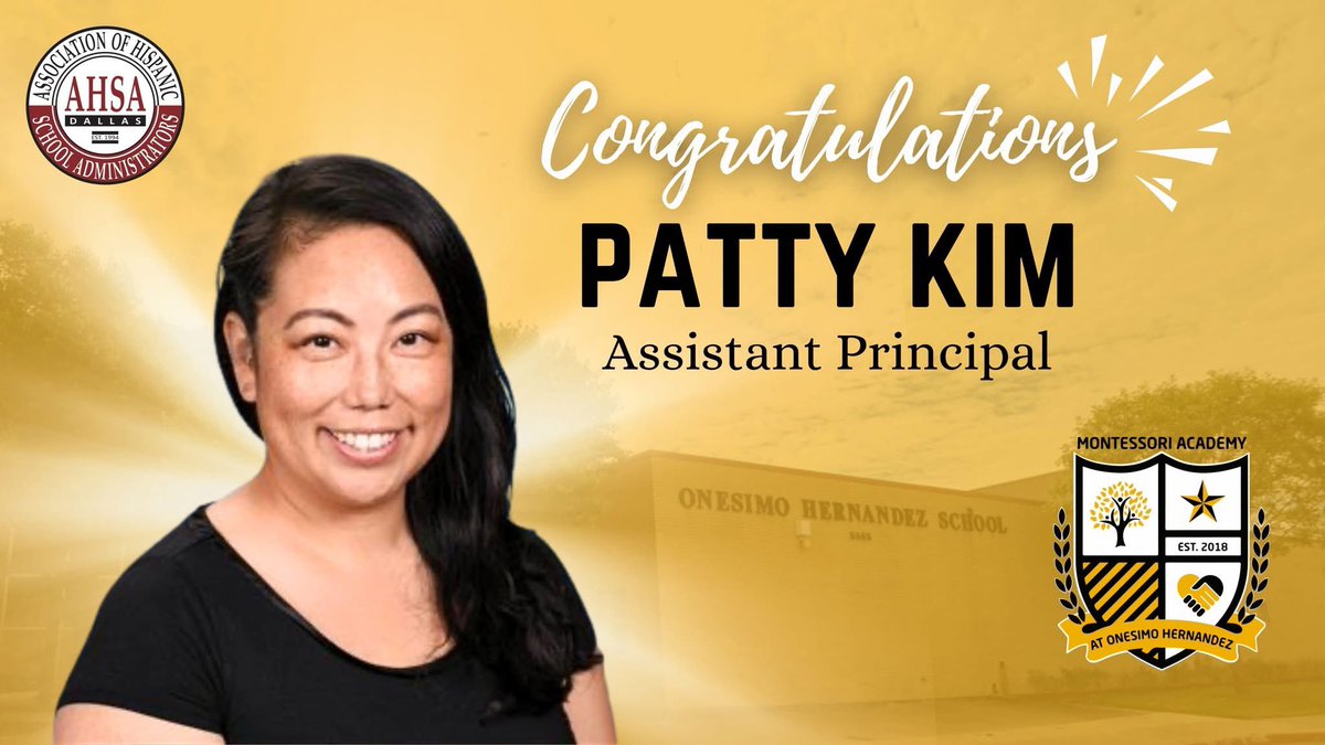 The Montessori Academy at Onesimo Hernandez welcomes Patty Kim as the new assistant principal. How exciting for the Stars community. Keep shinning! #risingstar