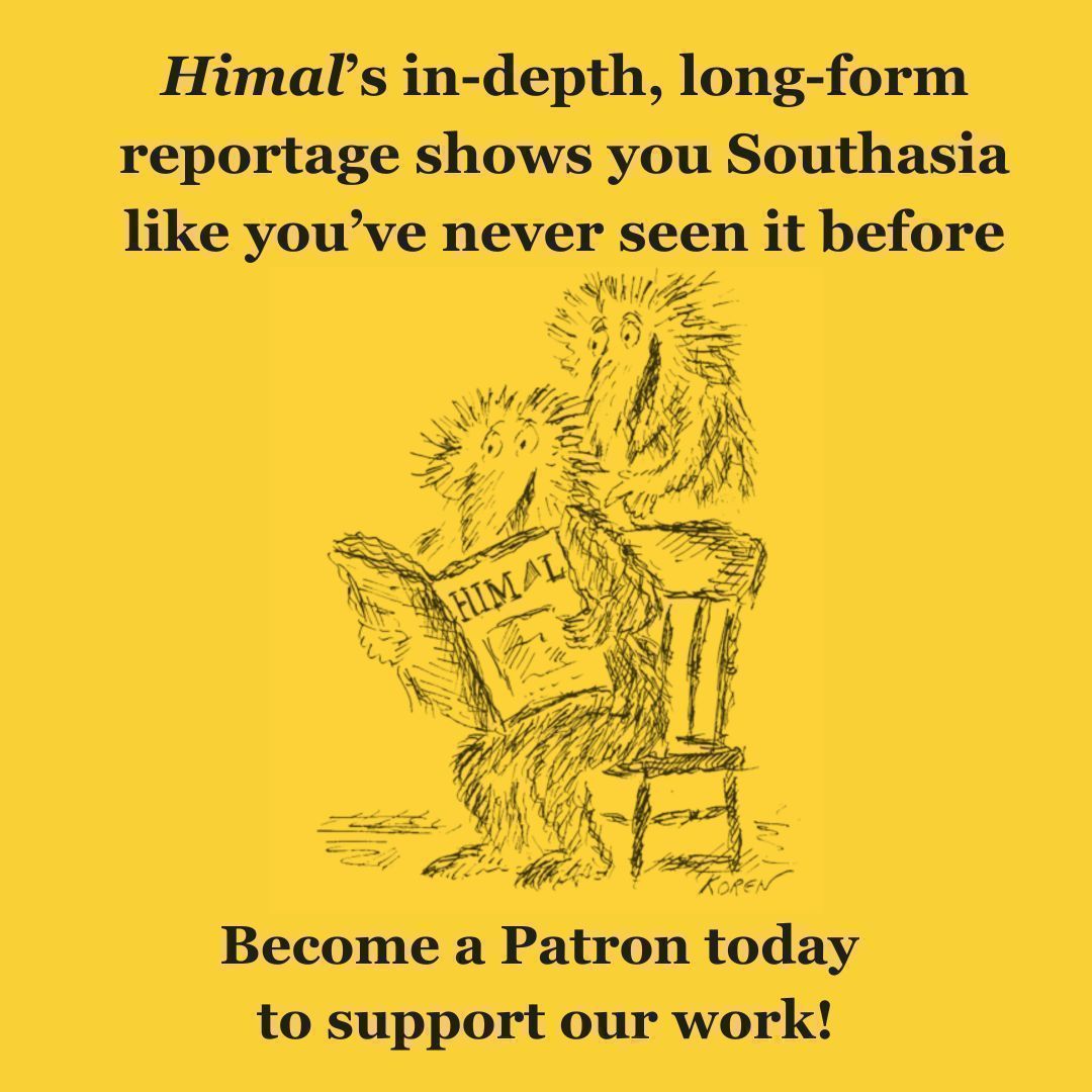 Himalistan's tweet image. Support independent journalism and help produce crucial analysis of Southasia.
Click on the link to become a paying Patron.
himalmag.com/support-himal