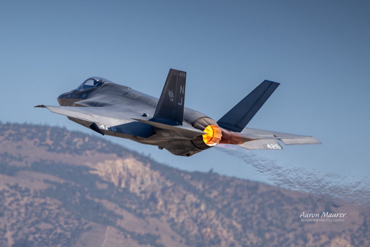 maurer8photo's tweet image. VFA-125 Rough Raider F-35C departure. Love the sound of those F135 engines in the desert!
#vfa125