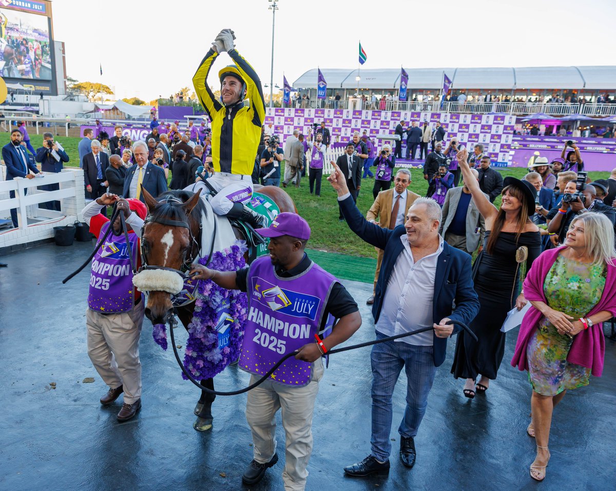 Racing Today (@racingtodaytv) on Twitter photo 🇿🇦 #HollywoodbetsGreyville 5 July – RACE 7 🇿🇦
HOLLYWOODBETS DURBAN JULY (Grade 1)
🐎 THE REAL PRINCE (Gimmethegreenlight – Real Princess)
Owner(s): Khaya Stables
Breeder: Khaya Stables
Trainer: <a href="/RaceKannemeyer/">Dean Kannemeyer Racing</a>
Jockey: <a href="/craig_zackey/">Craig Zackey</a>
📸 Candisee Lenferna Photography
🐎 Race 🇿🇦 #HollywoodbetsGreyville 5 July – RACE 7 🇿🇦
HOLLYWOODBETS DURBAN JULY (Grade 1)
🐎 THE REAL PRINCE (Gimmethegreenlight – Real Princess)
Owner(s): Khaya Stables
Breeder: Khaya Stables
Trainer: <a href="/RaceKannemeyer/">Dean Kannemeyer Racing</a>
Jockey: <a href="/craig_zackey/">Craig Zackey</a>
📸 Candisee Lenferna Photography
🐎 Race