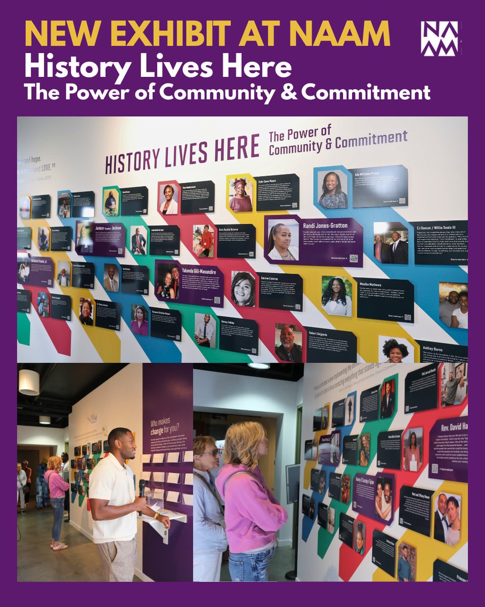 Stop by the museum today to see one of our newest exhibits, 'History Lives Here: The Power of Community &amp; Commitment', now open in the Legacy Hallway. 

Learn more about the exhibit: naamnw.org/history-lives-…

#NAAMExhibit