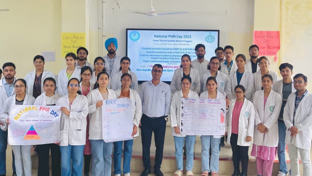 IAPMR1's tweet photo. 🩺 On the eve of #National_PMR_Day, Dept. of PMR, SABV GMC Faridabad embraced the occasion with impactful events.
#PMR #Physiatry #Rehabilitation #IAPMR #AAPMR #ESPRM #ISPRM https://t.co/FMDZGWYTZP