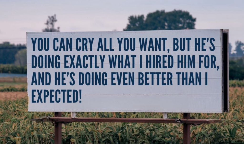 TulsiGabbardDNI's tweet image. Dems, you can cry all you want, but he is doing exactly what I hired him for, and he’s doing even better than I expected.
Agreed?