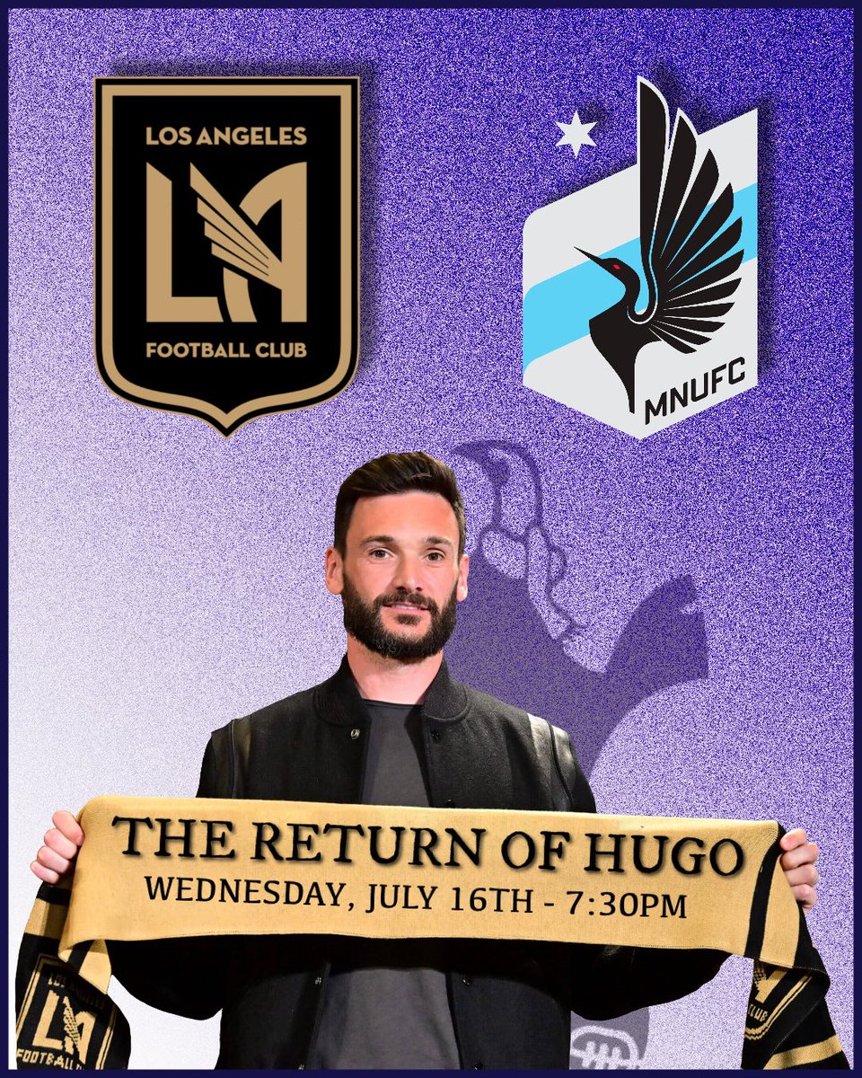 Hugo’s back! 🧤🐓 Join Minneapolis Spurs as we welcome Lloris when LAFC visits MN United on July 16, 7:30pm @ Allianz Field. Limited seats in Section 8! 🎟️ Link in bio or Venmo @eichtenjohn. #COYS #HugoLloris #MinneapolisSpurs