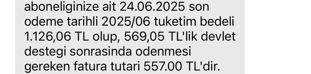 hhikkmmett's tweet photo. @ZamHaberAjans Ömrü hayatımda benim faturam 600 ü geçmemiştir niye geçen ay 1126 tl olmuştu devlet babam ödeyince 557 kalıyor 🤣 https://t.co/gUrrGbFxaf