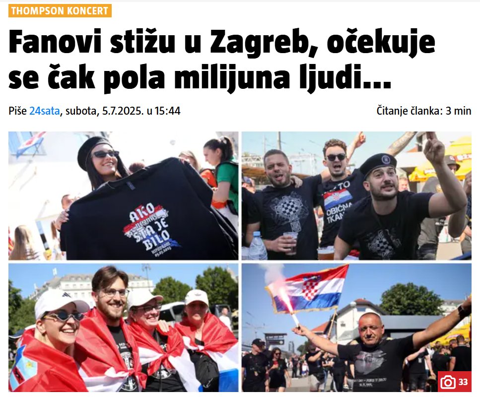 Mnogi komentatori iz susedstva, zgroženi našim studentima i onim što vide kao skretanje u potpuni nacionalizam, danas neće imati vremena da se oglašavaju.

Biće na Tompsonovom koncertu 🥹