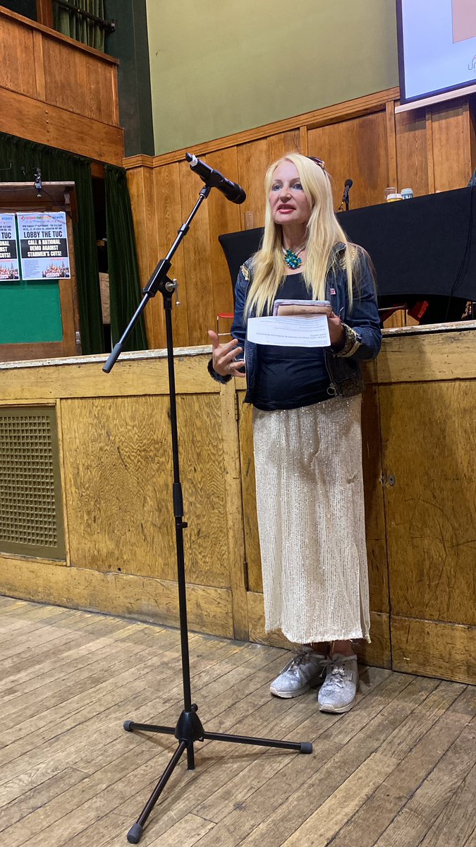 Sezla's tweet image. Christina from @ucu makes really important points about need to fight for precarious workers in the fight for all our jobs and services and the need therefore for coordinating action nationally #uniteandfight #nssn2025 #tradeunionism
