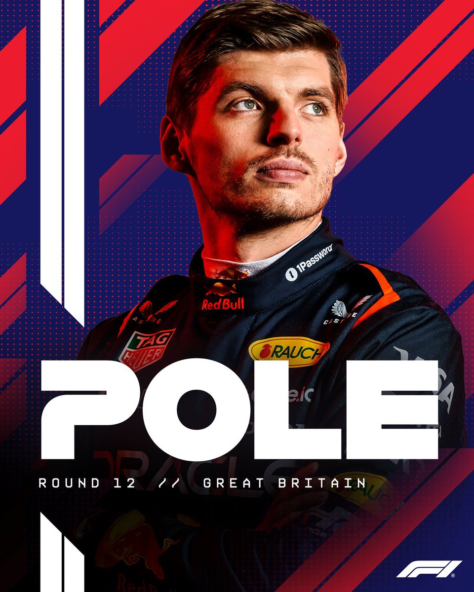 TeamRoldan's tweet photo. 🏁 Max Verstappen logra la Pole en Silverstone. Piastri saldrá segundo y Norris tercero.

🫣 Los Ferrari se perfilaban como favoritos, pero solo han podido ser quinto (Hamilton) y sexto (Leclerc) 

➡️ Alonso saldrá noveno y Sainz undécimo 

#BritishGP https://t.co/3CHjPCSBw9