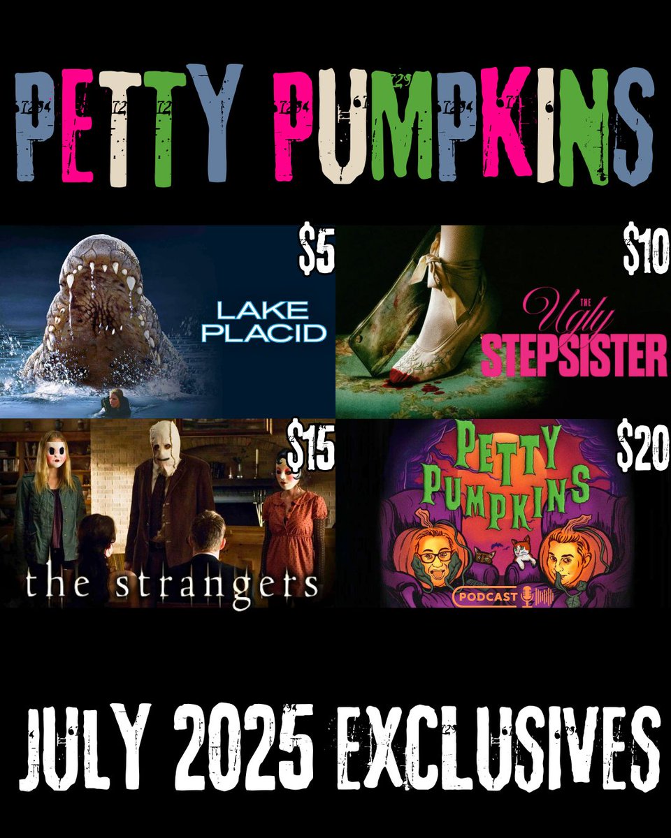 PettyPumpkins's tweet photo. 💗 JULY 2025 - EXCLUSIVE CONTENT 💗
The votes are in and the results are spookily delicious. This month, your PATREON EXCLUSIVE treats include creature chaos, twisted fairy tales, home invasion horrors, behind-the-scenes secrets—and one cannibal with exquisite taste. https://t.co/89DjakfC14