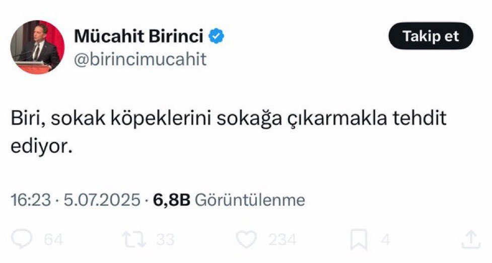 Milyonlarca insana “sokak köpeği” demiş. Gazeteci Fatih Altaylı tutuklu, Timur Soykan gözaltında. Bunu bir muhalif yazsaydı evinden ters kelepçe ile gözaltına alınırdı. Yazık, çok yazık…