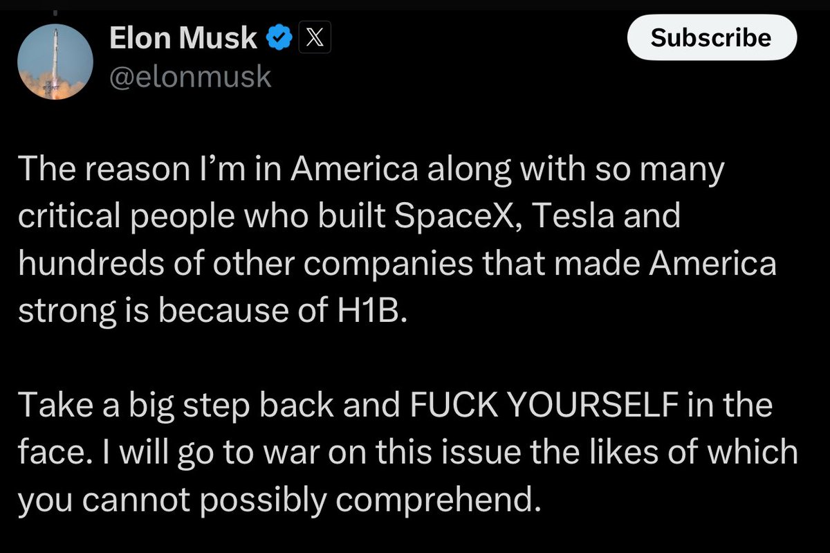 Yep, Elon’s, “America Party” wants to ban “assault rifles” and fuck you right in the face if you don’t want “H-1B visas.”