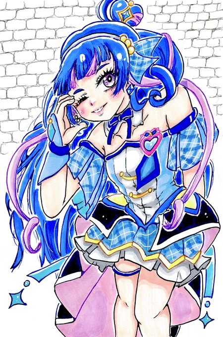 過去絵ですが #プリキュア #precure #キュアウインク生誕祭2025 #キュアウインク生誕祭 #蒼風なな生誕祭2025 #蒼風なな生誕祭