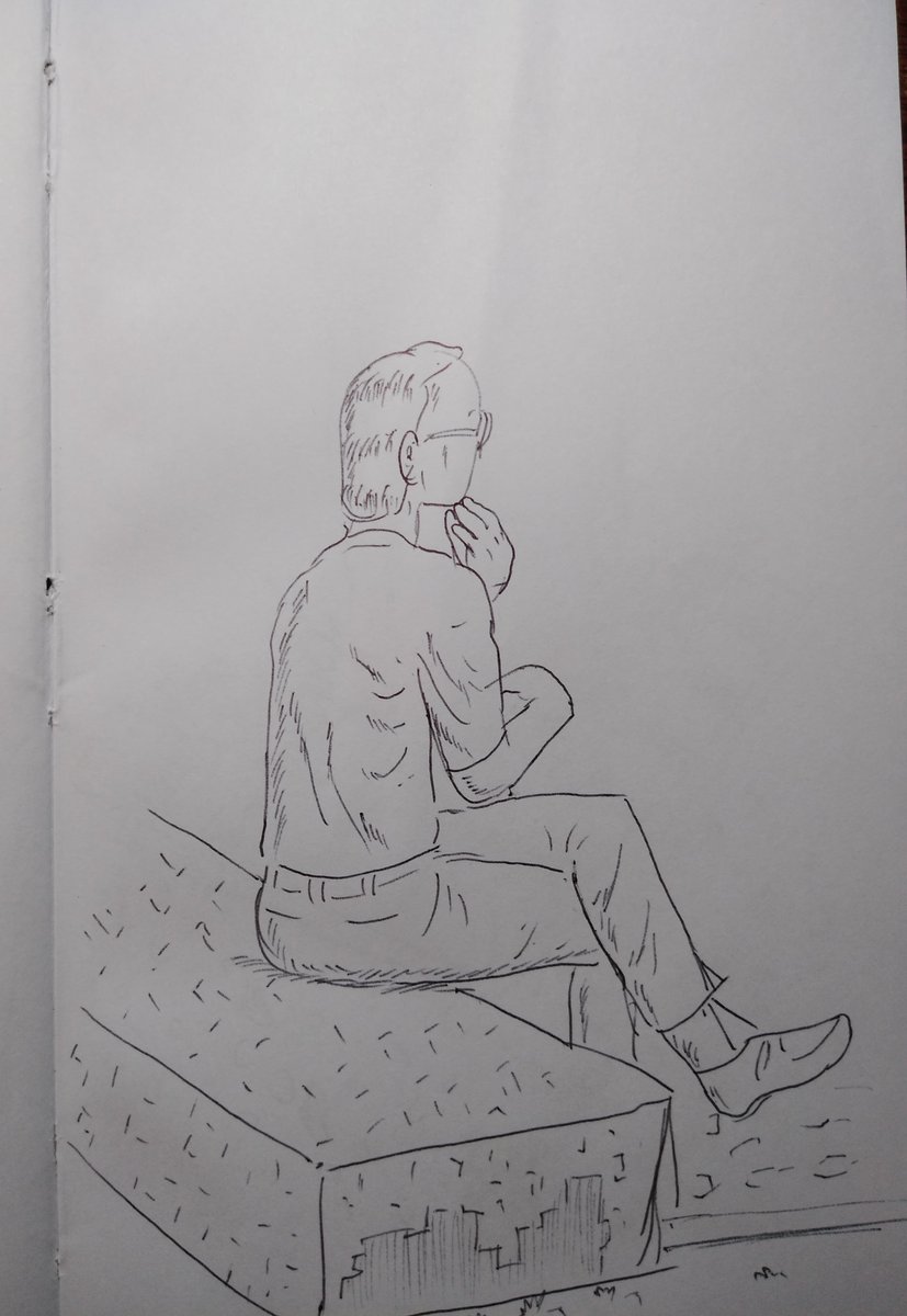 corrclaudio72's tweet photo. Uma estátua a caneta.Valeu.#urbansketch https://t.co/JSRznqREwr