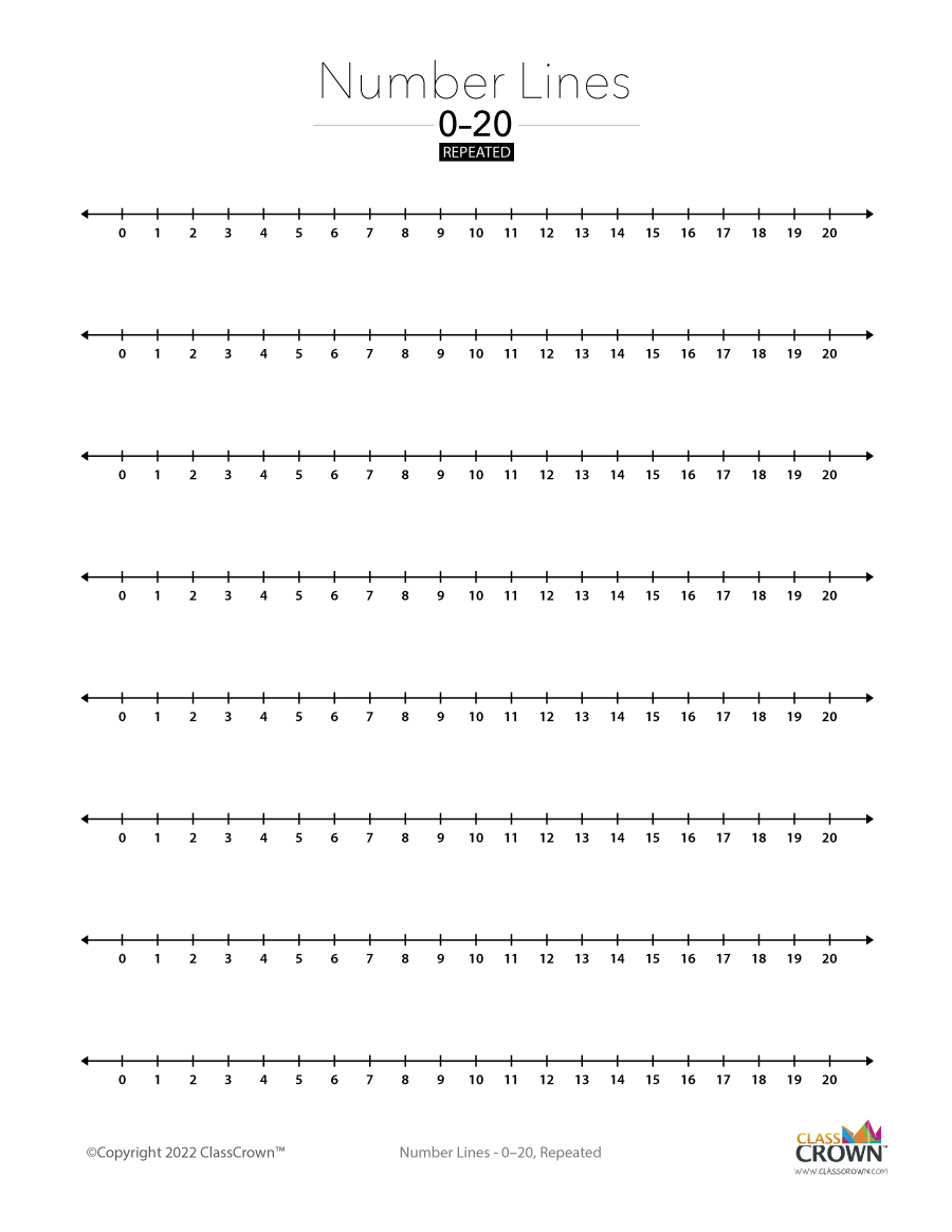 ClassCrown's tweet image. Never too early to gear up for back to school. Free number line printable for your students --&amp;gt; 
classcrown.com/charts/number-…