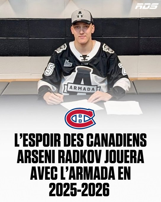 Radkov will play for the Blainville-Boisbriand Armada this season