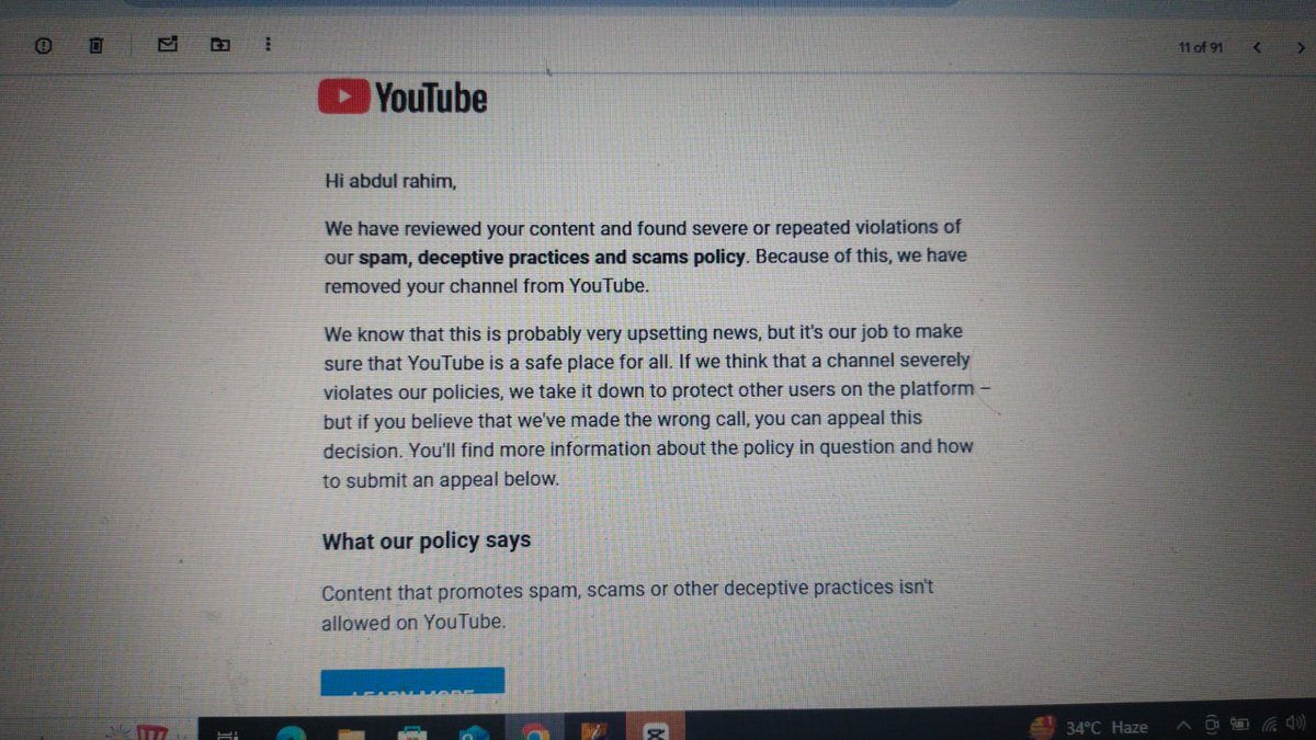 abdulRa34420403's tweet photo. I told the YouTube team in detail. How do I make videos?
Till date no YouTuber has ever sent such a long email. Every point was answered Every time it is answered. Repeated violation Our coun
@YouTubeInsider @YouTubeCreators  @YouTubeCreators  @SusanWojcicki @hitsman
@reneritchie https://t.co/HIo3CGrsKW
