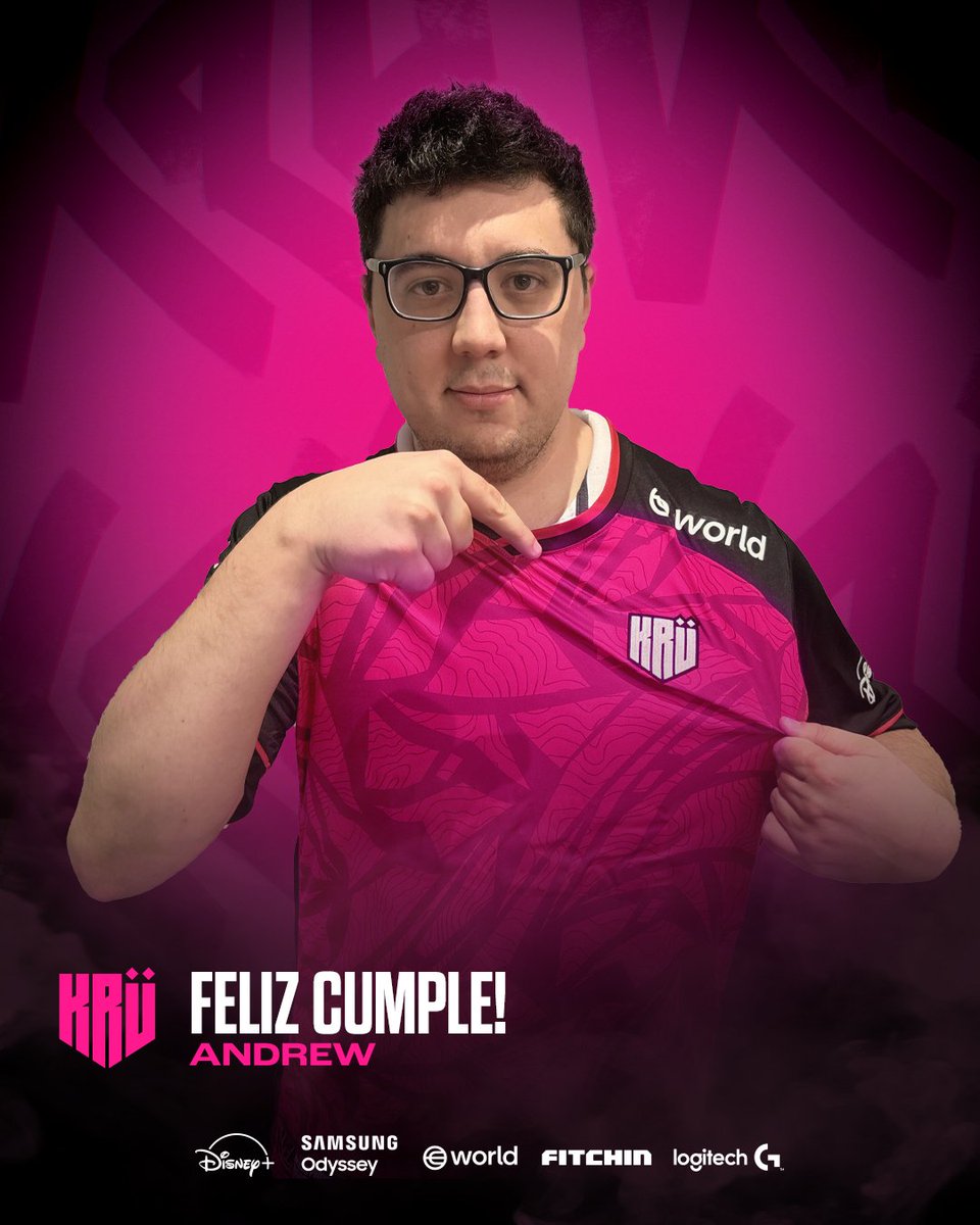 KRÜ Esports (@kruesports) on Twitter photo Y hoy también es el cumple de ✨ ÉL ✨
Todos a mandarles buenas vibras por su día al Head Coach de nuestro equipo de CS2, <a href="/andrewruruu/">KRÜ andrew</a>! Ojalá tengas un lindo día ruru querido 🤟🩷 Y hoy también es el cumple de ✨ ÉL ✨
Todos a mandarles buenas vibras por su día al Head Coach de nuestro equipo de CS2, <a href="/andrewruruu/">KRÜ andrew</a>! Ojalá tengas un lindo día ruru querido 🤟🩷