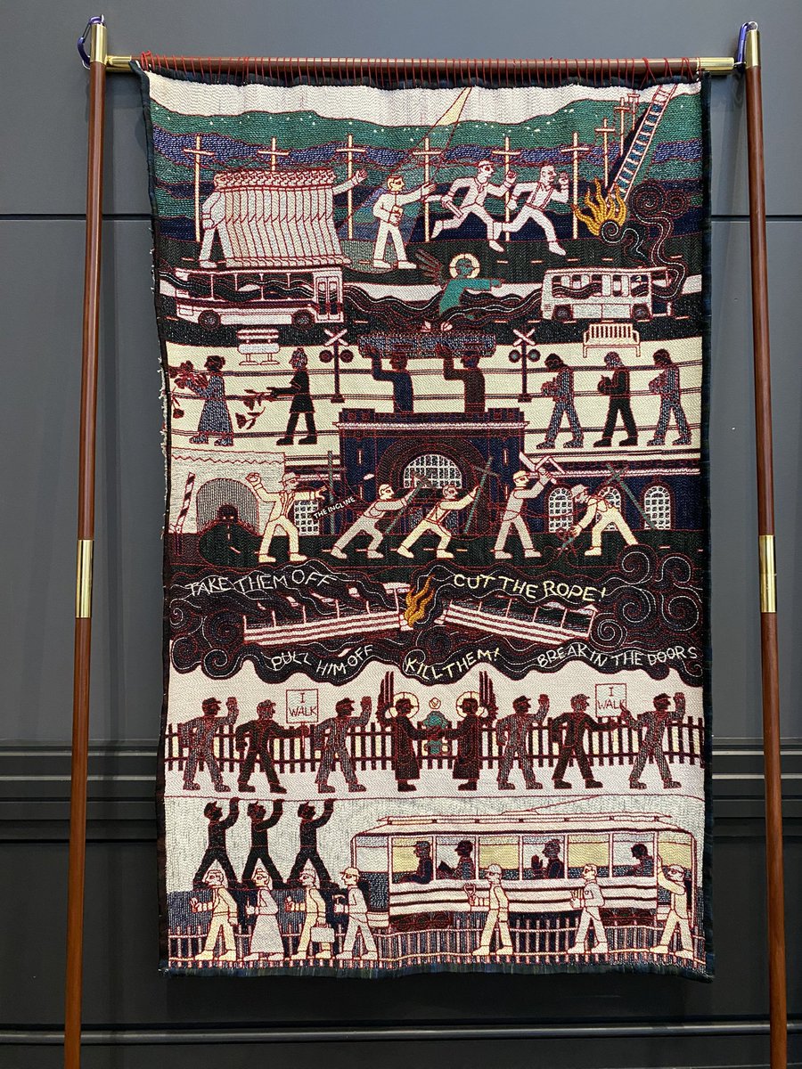 On day two of <a href="/haymarketbooks/">Haymarket Books</a> <a href="/socialismconf/">Socialism Conference</a> I got to meet  <a href="/thetolerantweft/">tabitha arnold</a> &amp; see her tapestries!