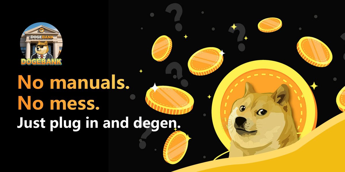 🧠 No jargon. No 20-step guides. 

#DogeBank makes crypto simple enough for normies, degens, and your dog.

#Web3 should feel fun.

#Crypto #Web3 #DogeBank