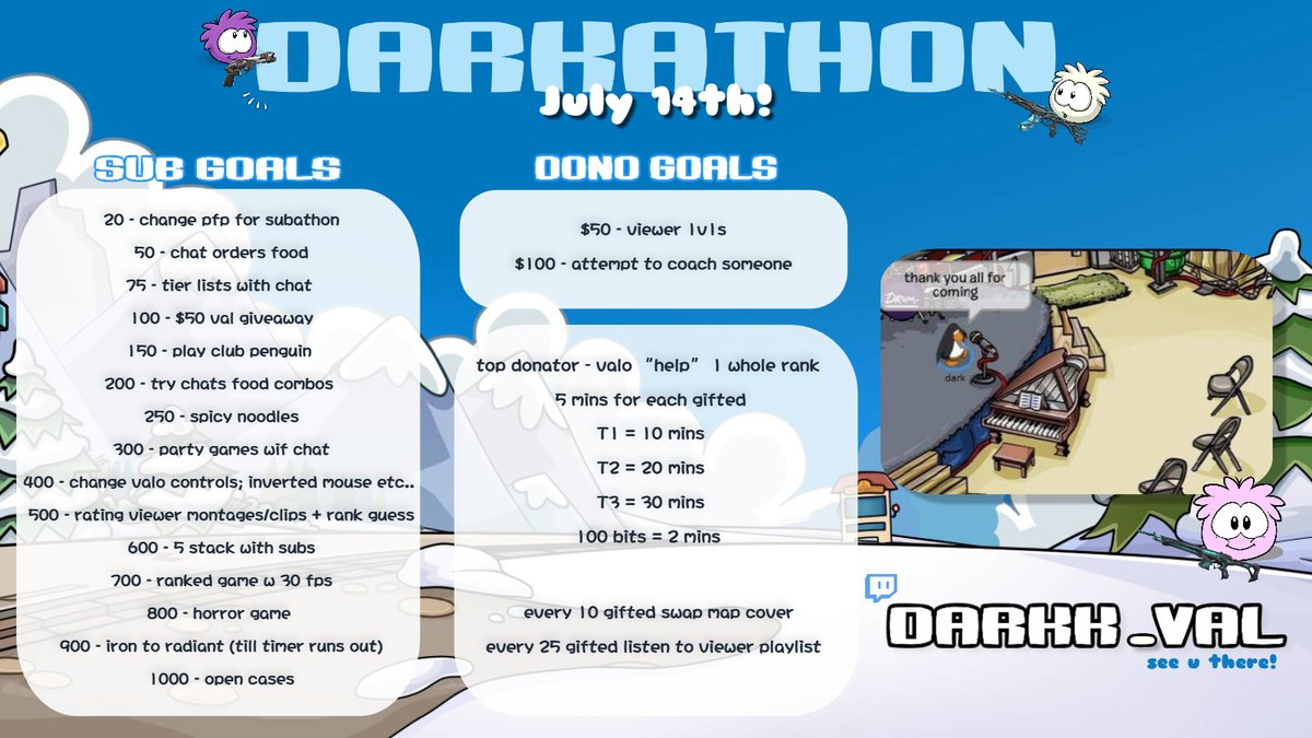 subathon july 14th!! :))