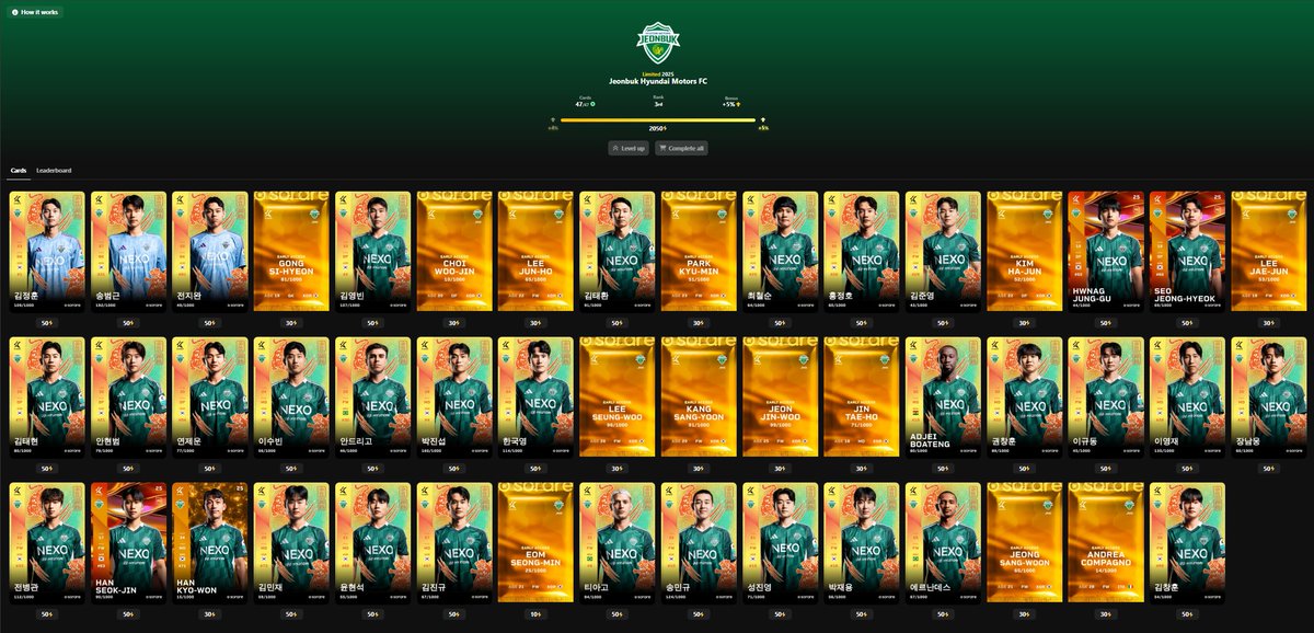 Bhab7474's tweet photo. Selling complete Jeonbuk / Vissel Kobe special design collections! 

Need help finding the best bundle buyer so giving away the #1 Ryuho Kikuchi (2023) to someone that likes the post, retweets, and comments their username 😁

DM me if interested in buying https://t.co/acL9DQgvQ9