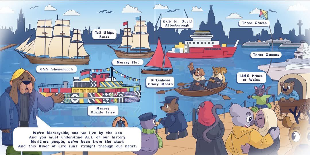 BillingReeves's tweet image. 🌊 The River of Life flows through us all…
As proud Merseysiders, we know the River Mersey isn’t just water – it’s history, heritage, heart, and hope.
And that’s exactly what we’ve captured in our latest The Animates: River of Life project – a children’s picture book that…