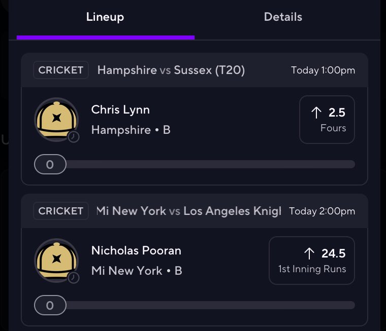 Daily Cricket play 🏏‼️….. if you scared don’t tail 📥 #PrizePicks #GamblingX #T20