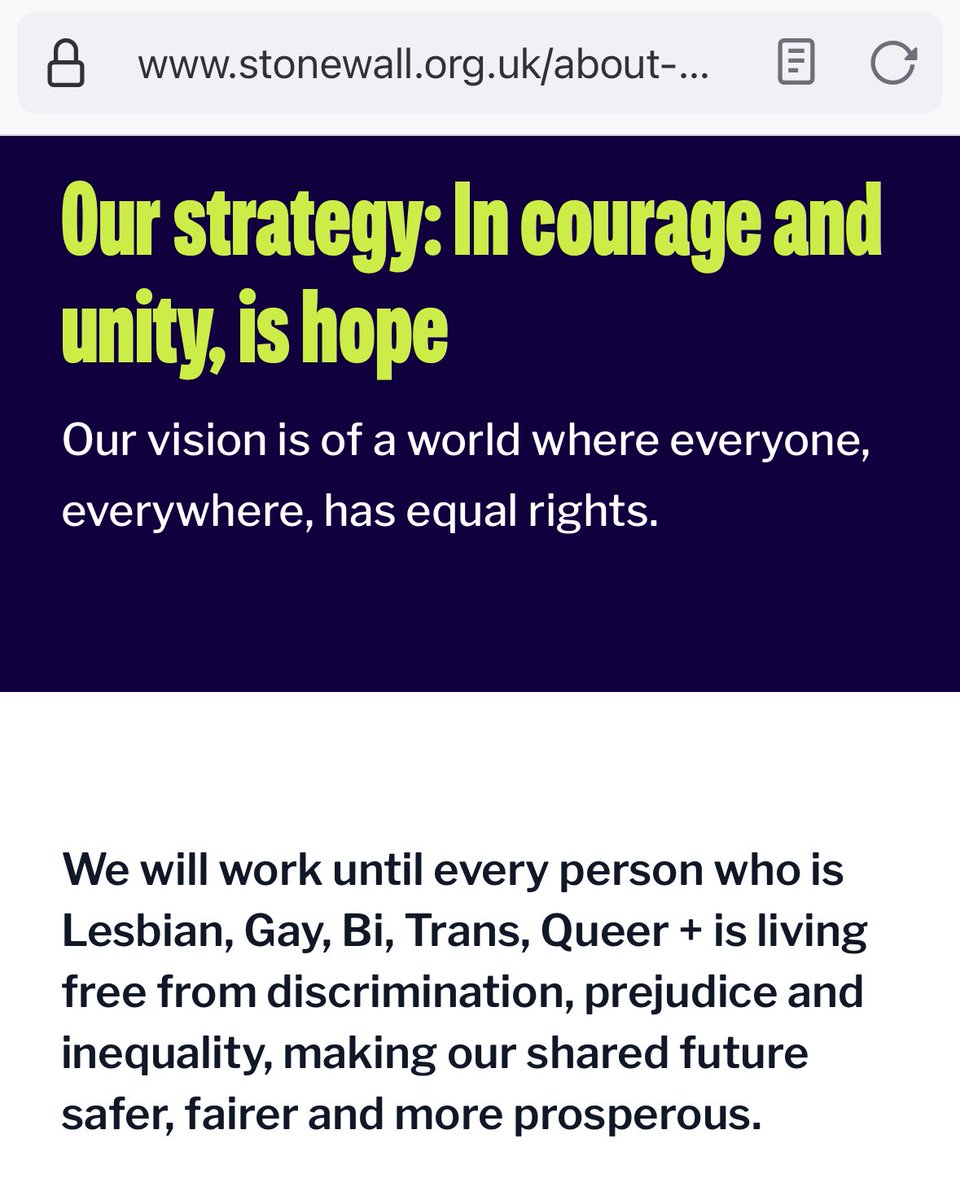 Stonewall’s vision of every Queer + person being free from discrimination seems remarkably similar to that of convicted paedophile Stephen Ireland. What can the + in Queer + mean but child molesters? It would certainly explain why Stonewall advocated for puberty blockers. 🤔👇