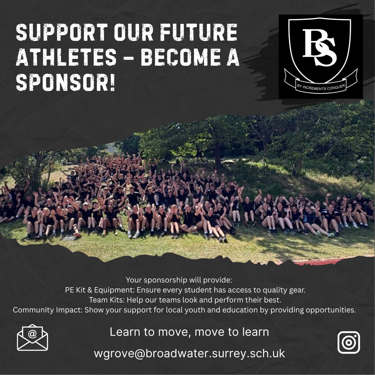 Will Grove (@grovepe17) on Twitter photo Always on the lookout for Sponsors to provide opportunities to our <a href="/Broadwaterstaff/">Broadwater School</a> pupils! This allows us to provide kits, equipment and coaching which gives opportunities for pupils at all levels to engage & to excel. If interested in sponsoring just send an email or DM! Always on the lookout for Sponsors to provide opportunities to our <a href="/Broadwaterstaff/">Broadwater School</a> pupils! This allows us to provide kits, equipment and coaching which gives opportunities for pupils at all levels to engage & to excel. If interested in sponsoring just send an email or DM!